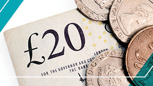 £20 cash graphic