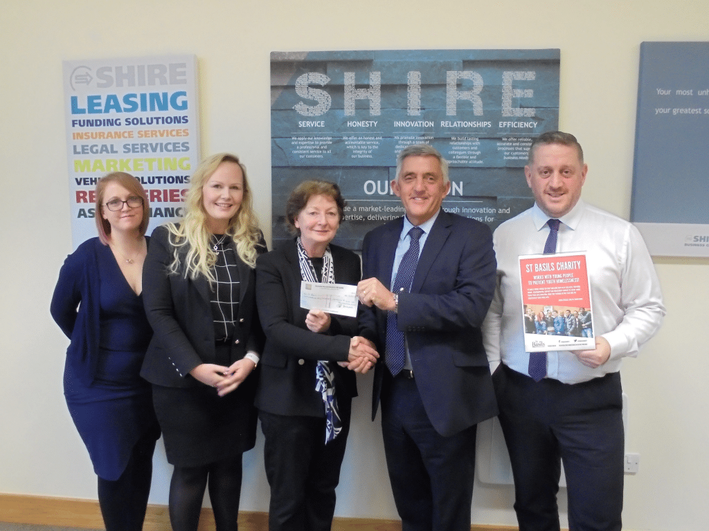 Shire Leasing staff promoting first charity day