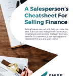 Cheat sheet for selling finance