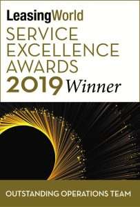 Leasing World Service Excellence Awards 2019 winner
